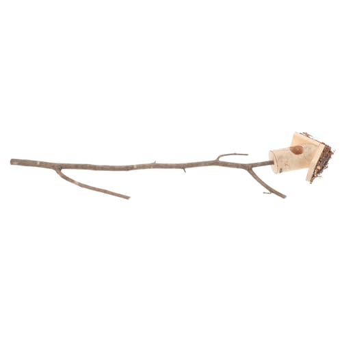 PHENOFICE Vogelnest Im Boden, Vogelhaus Für Draußen, Vogelnistmaterial, Holz, Vogelnest, Hängende Vogelnester Im Freien, Gewebte Strohvogelnester, Vogelhausdekoration, Vogelnestpfahl von PHENOFICE