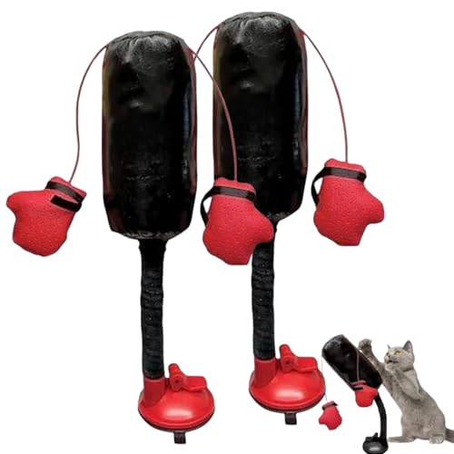 Katzen-Boxspielzeug, interaktiver Katzen-Boxsack, Saugnapfhalterung mit federbelastetem Schwingmechanismus, perfekt für Boxsack-Spielhaus Katzen-Boxspielzeug, interaktiver Katzen-Boxsack, Saugnapfhalterung mit federbelastetem Schwingmechanismus, perfekt für Boxsack-Spielhaus von PHFDQKG