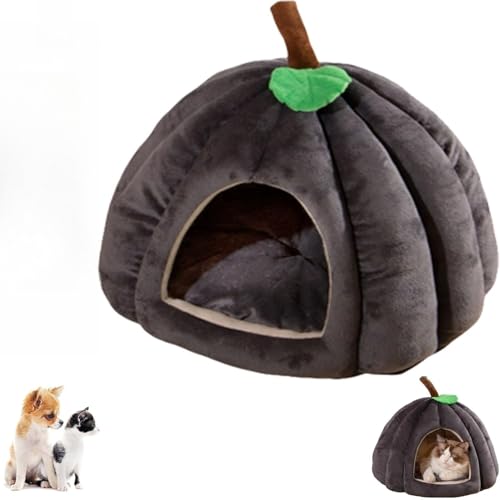 Kürbis-Katzenbett, Halloween-Katzenbett, Katzenzelt mit abnehmbarem Kissen für Hauskatzen und kleine Hunde Kürbis-Katzenbett, Halloween-Katzenbett, Katzenzelt mit abnehmbarem Kissen für Hauskatzen und kleine Hunde von PHFDQKG