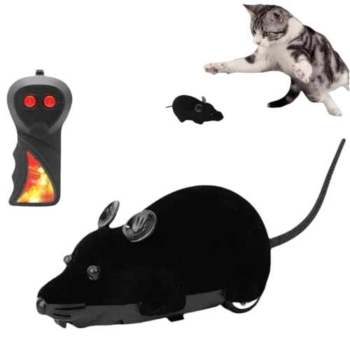 PHFDQKG Katzenspielzeug mit Fernbedienung und Maus, interaktives elektrisches Haustierspielzeug, geeignet für Bewegung drinnen und draußen und tägliches Training von PHFDQKG