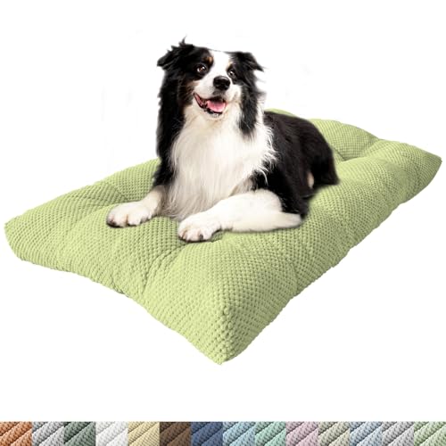 PHUSTJKL Hundebett Mittelgroße Kleine Hunde, 100x75x8cm Waschbar Hundekissen mit Rutschfester Unterseite, Flauschiges Atmungsaktiv Superweich Katzenbett Haustierbett Hundematratze-Grün PHUSTJKL Hundebett Mittelgroße Kleine Hunde, 100x75x8cm Waschbar Hundekissen mit Rutschfester Unterseite, Flauschiges Atmungsaktiv Superweich Katzenbett Haustierbett Hundematratze-Grün von PHUSTJKL
