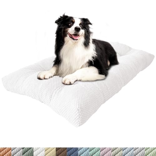 PHUSTJKL Hundebett Mittelgroße Kleine Hunde, 110x80x8cm Waschbar Hundekissen mit Rutschfester Unterseite, Flauschiges Atmungsaktiv Superweich Katzenbett Haustierbett Hundematratze-Weiß PHUSTJKL Hundebett Mittelgroße Kleine Hunde, 110x80x8cm Waschbar Hundekissen mit Rutschfester Unterseite, Flauschiges Atmungsaktiv Superweich Katzenbett Haustierbett Hundematratze-Weiß von PHUSTJKL