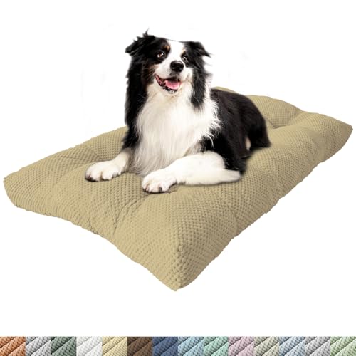 PHUSTJKL Hundebett Mittelgroße Kleine Hunde, 135x110x8cm Waschbar Hundekissen mit Rutschfester Unterseite, Flauschiges Atmungsaktiv Superweich Katzenbett Haustierbett Hundematratze-Hellbraun PHUSTJKL Hundebett Mittelgroße Kleine Hunde, 135x110x8cm Waschbar Hundekissen mit Rutschfester Unterseite, Flauschiges Atmungsaktiv Superweich Katzenbett Haustierbett Hundematratze-Hellbraun von PHUSTJKL