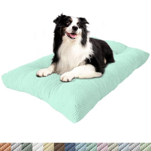 PHUSTJKL Hundebett Mittelgroße Kleine Hunde, 40x30x8cm Waschbar Hundekissen mit Rutschfester Unterseite, Flauschiges Atmungsaktiv Superweich Katzenbett Haustierbett Hundematratze-Aquamarin PHUSTJKL Hundebett Mittelgroße Kleine Hunde, 40x30x8cm Waschbar Hundekissen mit Rutschfester Unterseite, Flauschiges Atmungsaktiv Superweich Katzenbett Haustierbett Hundematratze-Aquamarin von PHUSTJKL