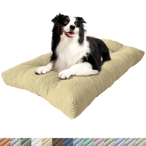 PHUSTJKL Hundebett Mittelgroße Kleine Hunde, 75x55x6cm Waschbar Hundekissen mit Rutschfester Unterseite, Flauschiges Atmungsaktiv Superweich Katzenbett Haustierbett Hundematratze-Khaki PHUSTJKL Hundebett Mittelgroße Kleine Hunde, 75x55x6cm Waschbar Hundekissen mit Rutschfester Unterseite, Flauschiges Atmungsaktiv Superweich Katzenbett Haustierbett Hundematratze-Khaki von PHUSTJKL