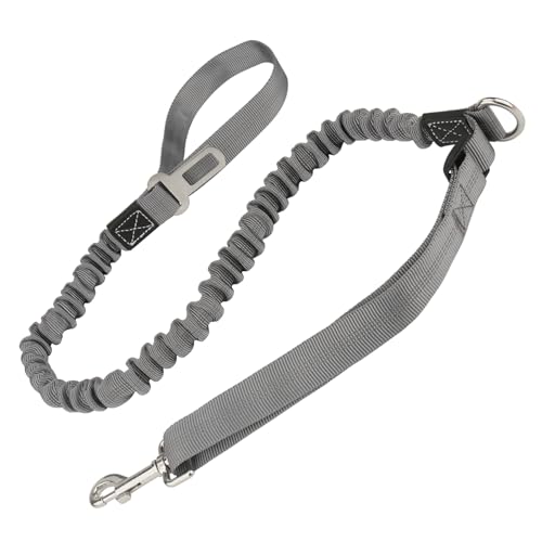 PIANG GOUER Hundeleine Heavy Duty für kleine, mittlere, große Hunde, 3,7-5,7ft stoßabsorbierende Bungee-Leinen mit Auto-Sicherheitsgurt, Starke, elastische, reflektierende Hundeleinen ohne Zug, Grau PIANG GOUER Hundeleine Heavy Duty für kleine, mittlere, große Hunde, 3,7-5,7ft stoßabsorbierende Bungee-Leinen mit Auto-Sicherheitsgurt, Starke, elastische, reflektierende Hundeleinen ohne Zug, Grau von PIANG GOUER