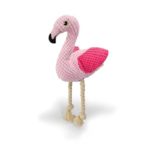 PIANG GOUER Tough Rope Hundespielzeug gefüllte quietschende Hundespielzeug mit weichen haltbaren Stoff für kleine mittlere große Rassen, interaktive Tauziehen Seil kauen Plüsch Spielzeug(Flamingo) PIANG GOUER Tough Rope Hundespielzeug gefüllte quietschende Hundespielzeug mit weichen haltbaren Stoff für kleine mittlere große Rassen, interaktive Tauziehen Seil kauen Plüsch Spielzeug(Flamingo) von PIANG GOUER