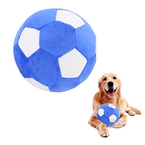 Piang Gouer Interaktives Hundespielzeug Fußball, Plüsch Quietschen Hundespielzeug Ball, Hund Puzzle Spielzeug Jolly Ball für Hunde, Hundebälle für mittlere und große Hunde Spielzeug 7.1in/18cm von PIANG GOUER