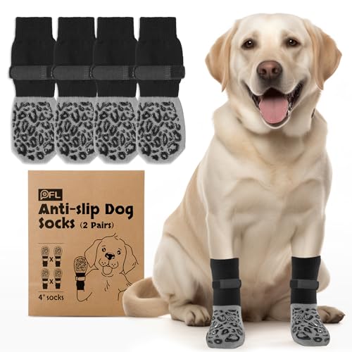 PICK FOR LIFE Hundesocken Anti-Rutsch 2 Paar Doppelseitige mit Verstellbaren Riemen für Innenbereich (Grau, M) PICK FOR LIFE Hundesocken Anti-Rutsch 2 Paar Doppelseitige mit Verstellbaren Riemen für Innenbereich (Grau, M) von PICK FOR LIFE