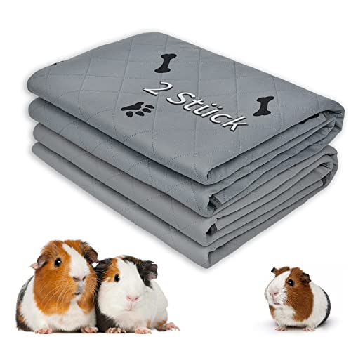 PICK FOR LIFE 2 Stück PIPI Pads für Meerschweinchen, 4-Lagen super Saugfähig Kleintier Pee Pads, Waschbare und Wiederverwendbare Haustier Hygieneunterlage für Hamster, Kaninchen, Hunde von PICK FOR LIFE