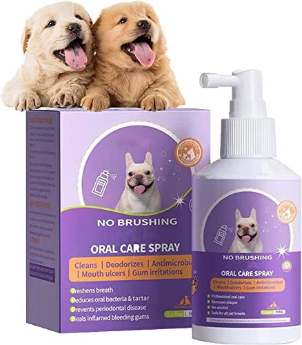 PICKX Zahnreinigungsspray für Hunde &Katzen Zahnbelag Gel Haustier Mundspray Saubere Zähne Haustier Atemerfrischer Spray Pflege Reiniger Beseitigen schlechten Atem Targets Zahnbelag (1PC) von PICKX