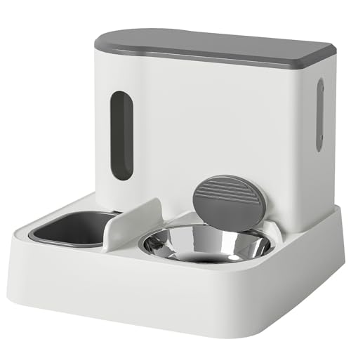 PIDUDU Automatischer Schwerkraft-Katzen-Futterspender und Wasserspender, 2-in-1, Schwerkraft-Haustier-Bewässerung, abnehmbares Edelstahl-Futternapf-Set für drinnen und draußen, leicht zu reinigen, PIDUDU Automatischer Schwerkraft-Katzen-Futterspender und Wasserspender, 2-in-1, Schwerkraft-Haustier-Bewässerung, abnehmbares Edelstahl-Futternapf-Set für drinnen und draußen, leicht zu reinigen, von PIDUDU