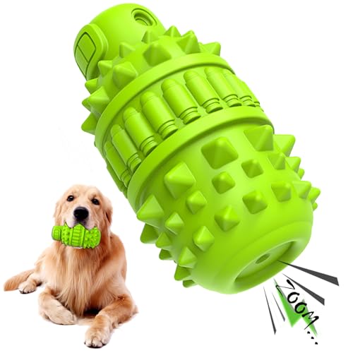 PIFFZEDO Hundespielzeug aus Naturkautschuk für große und mittelgroße Rassen, aggressives Kauen, super Power, Kauspielzeug, quietschendes Hundespielzeug, Geburtstagsspielzeug, Hundezahnbürste, von PIFFZEDO