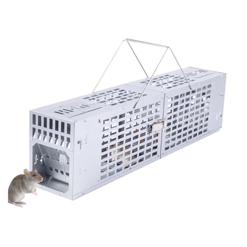 Automatische Mausefalle für den Haushalt Doppeltüriger Nagetierkäfig for lebende Mäuse und Ratten von PIGENE