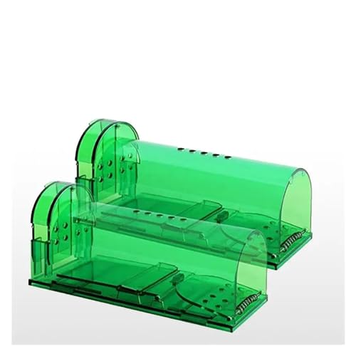 Automatische Mausefalle für den Haushalt Intelligente selbstsichernde Mausefalle, sicher, fest, transparent, for den Haushalt, Mäusekäfig, Mäuse, Nagetierfänger, Ratte ( Color : 18 X 13 X 7 green ) von PIGENE