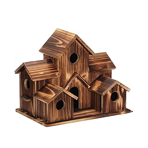 PIGWO Vogelhaus für Draußen Naturholz Holz Vogelhäuser zum Aufhängen Großes Vogelhaus Innenhof Terrasse Dekor von PIGWO