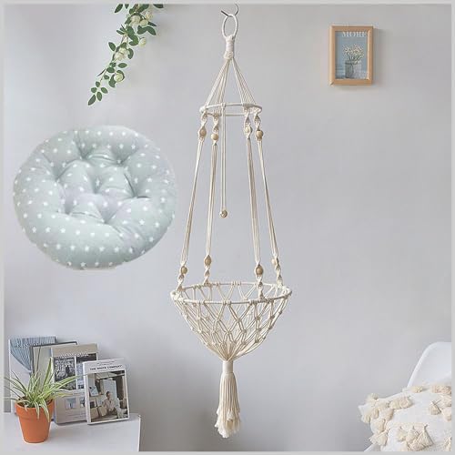 Boho gewebte Hängematte, Hängematte für 30/40/50cm, Haustierbett mit Quaste, Makramee-Hängematte Katze für Fenster, Innenbett zum Schlafen, Spielen, Klettern, Ausruhen,Weiß,50 * 140cm Boho gewebte Hängematte, Hängematte für 30/40/50cm, Haustierbett mit Quaste, Makramee-Hängematte Katze für Fenster, Innenbett zum Schlafen, Spielen, Klettern, Ausruhen,Weiß,50 * 140cm von PIKETU