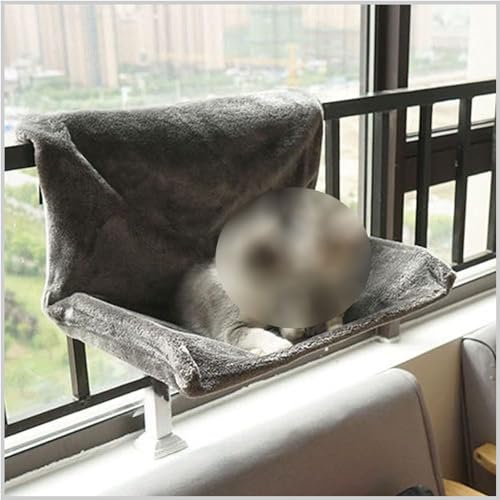 Entspannendes und Flauschiges Katzenbett, robuste und langlebige Katzenhängematte, Katzenhängebett, Welpenfleecebetten, für Heizkörper und Fenster,Grau,48 * 30cm Entspannendes und Flauschiges Katzenbett, robuste und langlebige Katzenhängematte, Katzenhängebett, Welpenfleecebetten, für Heizkörper und Fenster,Grau,48 * 30cm von PIKETU