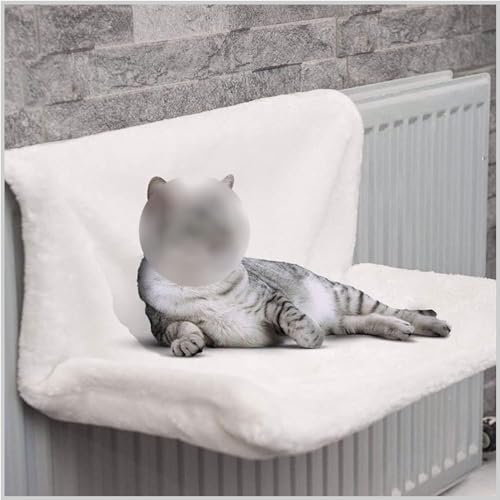 Entspannendes und Flauschiges Katzenbett, robuste und langlebige Katzenhängematte, Katzenhängebett, Welpenfleecebetten, für Heizkörper und Fenster,Weiß,48 * 30cm Entspannendes und Flauschiges Katzenbett, robuste und langlebige Katzenhängematte, Katzenhängebett, Welpenfleecebetten, für Heizkörper und Fenster,Weiß,48 * 30cm von PIKETU