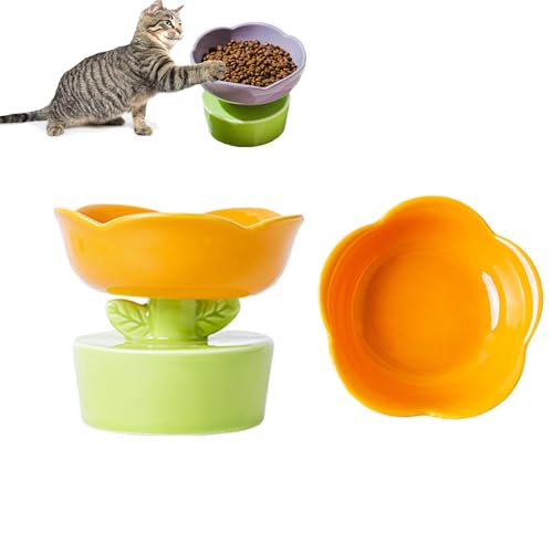 Erhöhte Katzennäpfe aus Keramik, 6 Zoll breite, erhöhte Katzennäpfe for Futter und Wasser, erhöhte Futternäpfe mit Ständer for Katzen und Hunde schützen die Wirbelsäule des Haustiers, stressfreie, rut Erhöhte Katzennäpfe aus Keramik, 6 Zoll breite, erhöhte Katzennäpfe for Futter und Wasser, erhöhte Futternäpfe mit Ständer for Katzen und Hunde schützen die Wirbelsäule des Haustiers, stressfreie, rut von PINFANSHIJIE