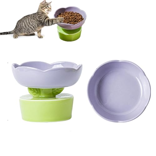 Erhöhte Katzennäpfe aus Keramik, 6 Zoll breite, erhöhte Katzennäpfe for Futter und Wasser, erhöhte Futternäpfe mit Ständer for Katzen und Hunde schützen die Wirbelsäule des Haustiers, stressfreie, rut Erhöhte Katzennäpfe aus Keramik, 6 Zoll breite, erhöhte Katzennäpfe for Futter und Wasser, erhöhte Futternäpfe mit Ständer for Katzen und Hunde schützen die Wirbelsäule des Haustiers, stressfreie, rut von PINFANSHIJIE
