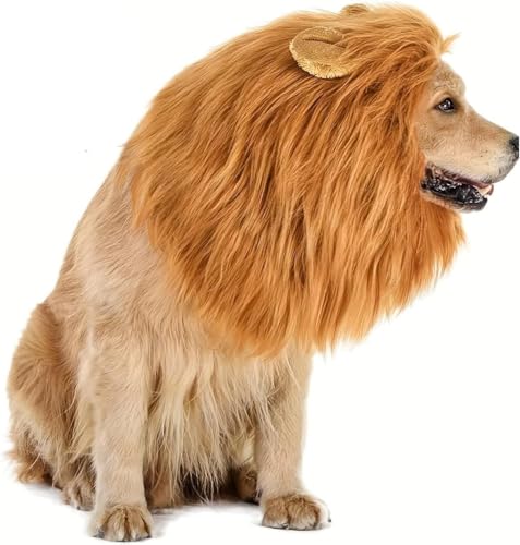 Löwenmähne for Hunde, schwarze Löwenmähne for Hunde, Löwenmähne-Kostüm for Hunde, realistische Löwenmähne-Perücke, Haustierkleidung, verstellbares Löwenmähnen-Kostüm for Hunde mit Ohren for Verkleiden Löwenmähne for Hunde, schwarze Löwenmähne for Hunde, Löwenmähne-Kostüm for Hunde, realistische Löwenmähne-Perücke, Haustierkleidung, verstellbares Löwenmähnen-Kostüm for Hunde mit Ohren for Verkleiden von PINFANSHIJIE