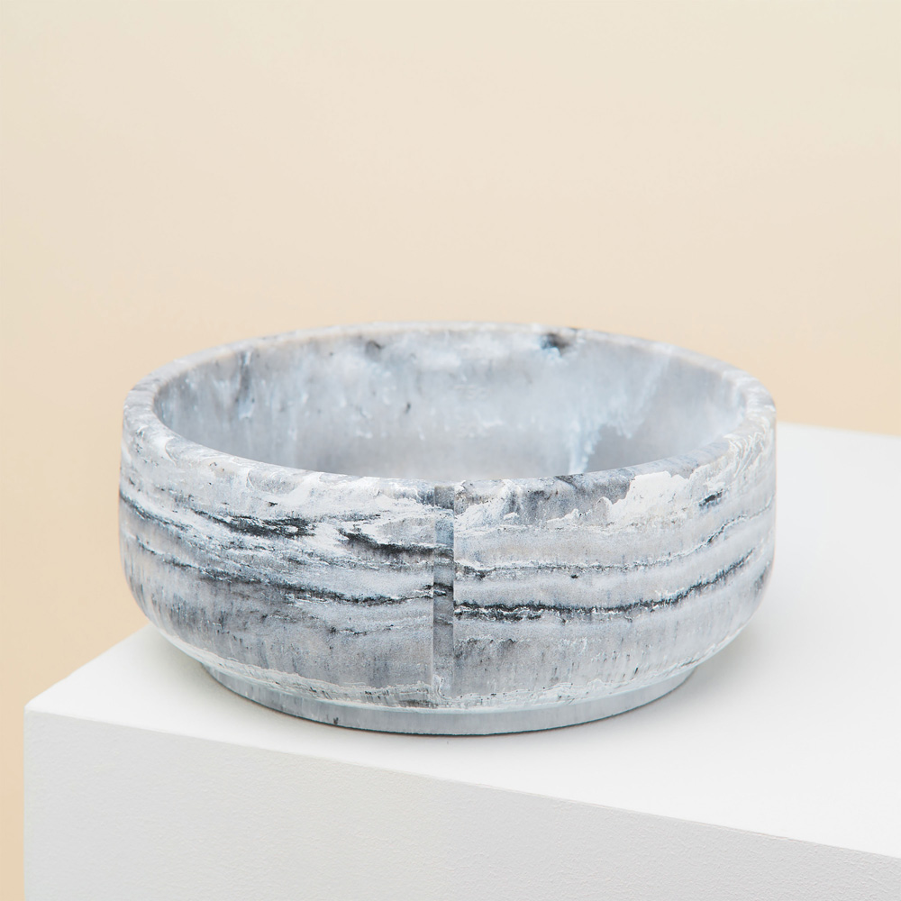 pino Hundenapf Classic Bowl dolphin grey marble, Gr. M, Höhe: ca. 8 cm, Durchmesser:  ca. 18 cm von PINO