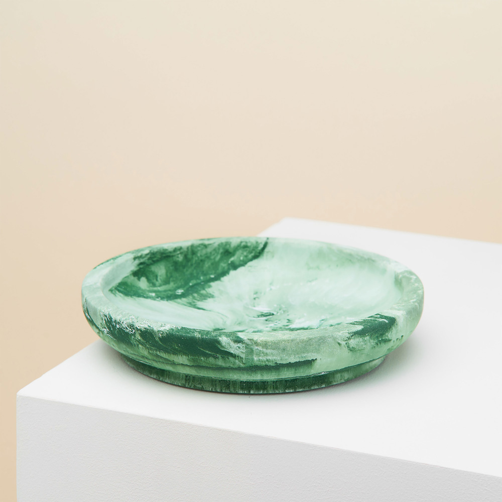 pino Hundenapf Classic Bowl duck green marble, Gr. S, Höhe: ca. 4 cm, Durchmesser:  ca. 18 cm von PINO