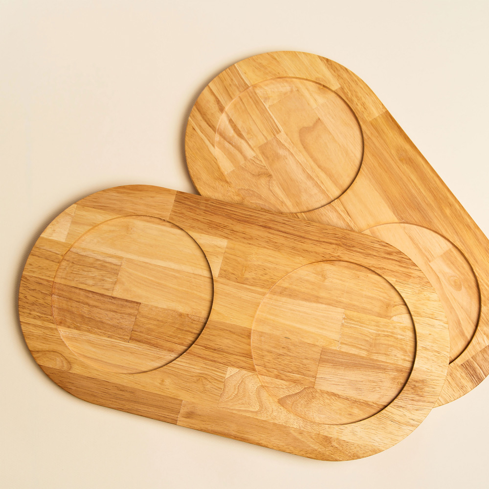 pino Napfunterlage Serving Tray Holz braun, Gr. L, Maße: ca. 48,5 x 19 cm von PINO