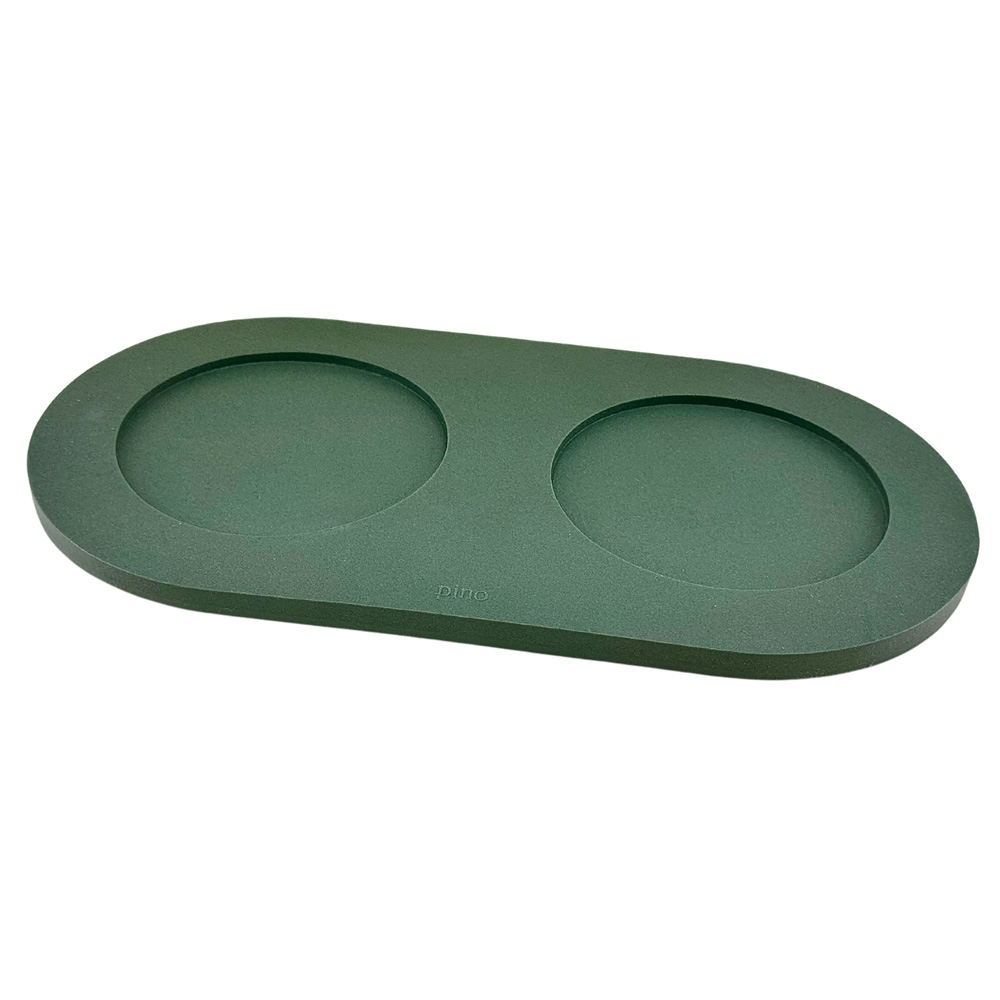 pino Napfunterlage Serving Tray Sand duck green solid, Gr. S/M, Maße: ca. 41,5 x 22 cm von PINO