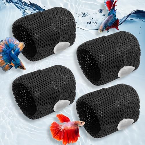 PINVNBY Betta Fischversteck mit Saugnäpfen, hohl, für kleine Fische, Garnelen, Buntbarsch, 4 Stück PINVNBY Betta Fischversteck mit Saugnäpfen, hohl, für kleine Fische, Garnelen, Buntbarsch, 4 Stück von PINVNBY