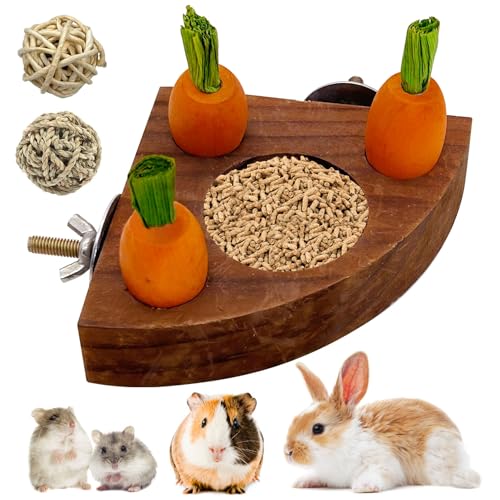 PINVNBY Hamster Futternapf Meerschweinchen Futternapf Holz Kleintier Eck-Futterschale mit 3 Karotten abnehmbaren Futterspender für Rennmäuse Frettchen Chinchilla Igel Rennmäuse Maus PINVNBY Hamster Futternapf Meerschweinchen Futternapf Holz Kleintier Eck-Futterschale mit 3 Karotten abnehmbaren Futterspender für Rennmäuse Frettchen Chinchilla Igel Rennmäuse Maus von PINVNBY