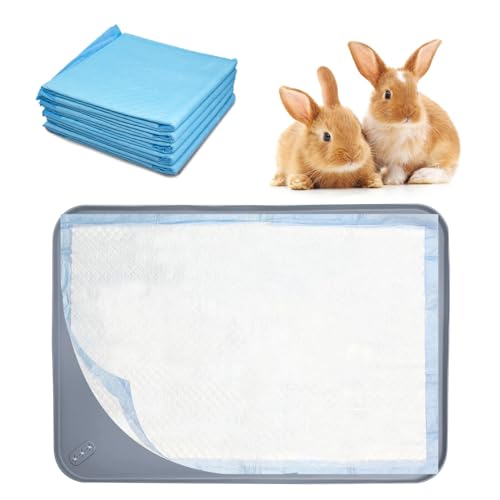 PINVNBY Silikon-Pad-Halter für Kaninchen, 62 x 41,9 cm, rutschfeste, tragbare Meerschweinchen-Trainingspads, quadratische Töpfchentabletts für Zuhause, Bodenschutz, ideal für Hamster, Frettchen von PINVNBY