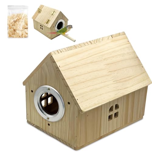 PINVNBY Sittich-Nistkasten Vogelhaus für Käfig Holz Paarungskasten Vogelzuchtkasten für Lovebirds, Kakadu, Wellensittich, Finken, Kanarienvögel für kleine und mittelgroße Vögel (L: 20,1 x 17,3 x 17 PINVNBY Sittich-Nistkasten Vogelhaus für Käfig Holz Paarungskasten Vogelzuchtkasten für Lovebirds, Kakadu, Wellensittich, Finken, Kanarienvögel für kleine und mittelgroße Vögel (L: 20,1 x 17,3 x 17 von PINVNBY