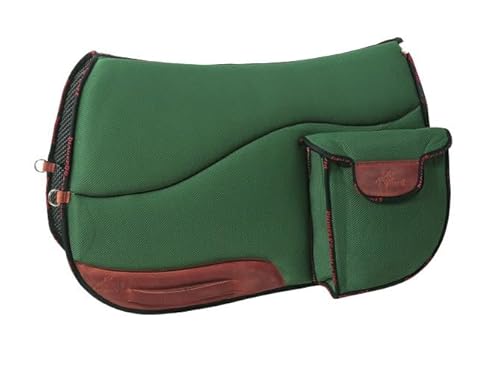 PIONEER Reitunterlage - Trekking-Englischsattelunterlage mit Tasche, 67x47 cm, Hoch atmungsaktiv, Für den Reitsport - Braun von PIONEER