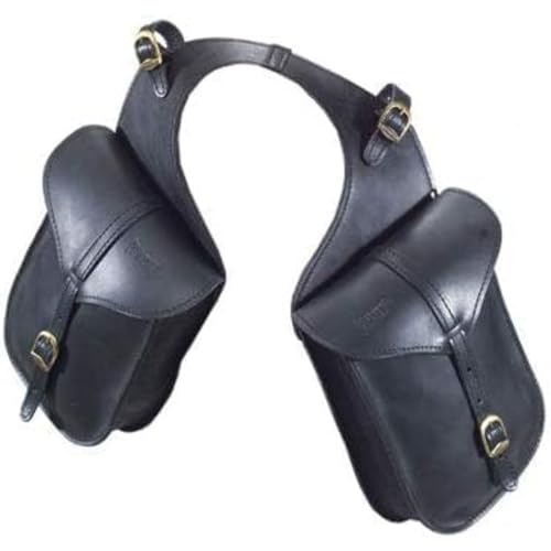 PIONEER Satteltaschen für Pferde aus Leder – Ideal für Reiten, Trekking und Ausritte – Design für Hinten in Bananenform – Strapazierfähig und Bequem - Braun von PIONEER