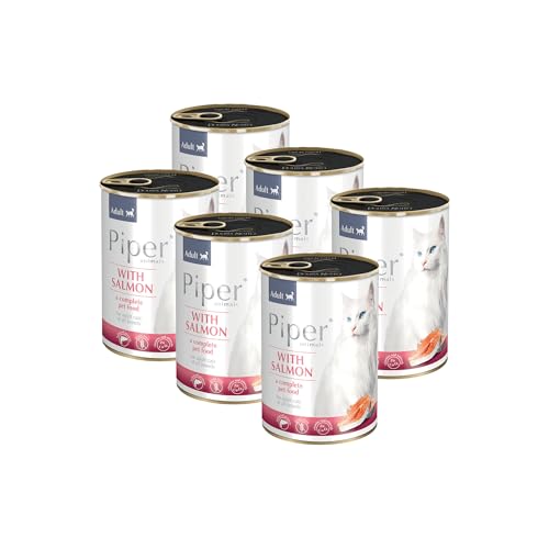 Piper mit Lachs Katzenfutter in Dosen 400g x 12 Piper mit Lachs Katzenfutter in Dosen 400g x 12 von PIPER