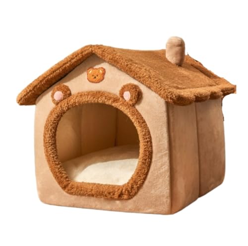 Hundebett Katzenhöhlenbett Hundebett Für Große Hunde, Hundebett Mit Wasserdichtem Und Abnehmbarem, Waschbarem Bezug, Faltbares Hundebett Haustier-Katzenhaus (Color : B, Size : 48 * 40 * 39cm) von PIPONS