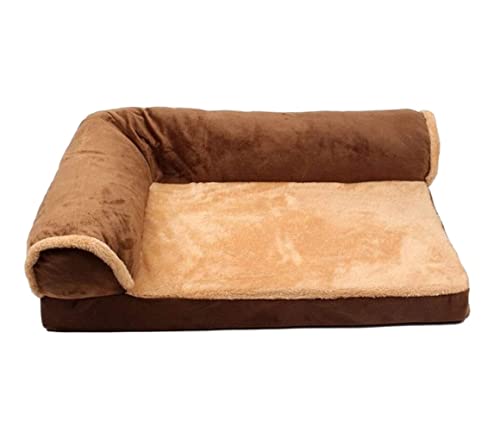 Hundebett Katzenhöhlenbett Luxuriöses, Bequemes Haustierbett, Sofa, Warme Welpenhütte, Gemütliches Katzennest, Schlafmatte, Kissen, Haustierhaus Haustier-Katzenhaus (Color : C, Size : 80 * 60 * 17cm) von PIPONS