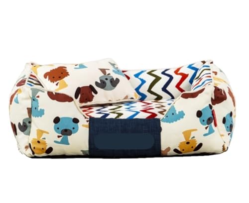 Hundebett Katzenhöhlenbett Waschbares, abnehmbares Hundebett für mittelgroße Hunde. Rechteckiges Hundebett aus Segeltuch mit robusten Seiten Haustier-Katzenhaus (Color : B, Size : 58 * 45 * 20cm) von PIPONS