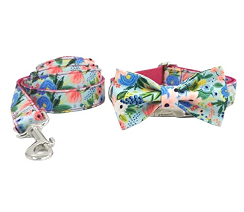Hundeleine Klassische Druck verstellbare Haustier Hundehalsband Leine bequem Polyester Halskette Halsband Heimtierbedarf Führleine für Hunde (Color : D, Size : 23-30cm) von PIPONS