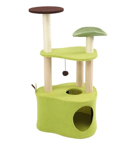 Katzenbaum Kratzbaum Avocado-Katzenbaum Für Den Innenbereich, Katzenbaumturm, Gemütliche Sitzstange, Sisal-Katzenkratzbäume katzenkratzbaum (Color : Grün, Size : 54 * 107cm) von PIPONS