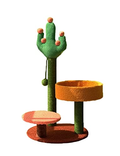 Katzenbaum Kratzbaum Kaktus-Katzen-Klettergerüst, Niedlicher Katzenturm, Sisal-Kratzbaum, Katzenturm, Kätzchenspielzeug, Aktivitätsständer katzenkratzbaum (Color : C) von PIPONS