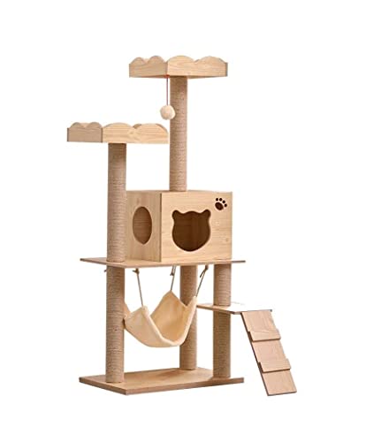 Katzenbaum Kratzbaum Katzen-Kletterbaum-Spielzeug Eigentumswohnungen Sprungspielzeug Mit Leiter Zum Kratzen Für Katzen-Klettergerüst Katzenhaustiermöbel katzenkratzbaum (Color : B) von PIPONS