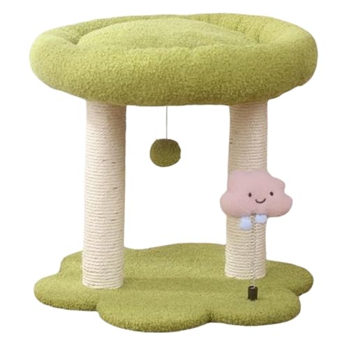 Katzenbaum Kratzbaum Katzen-Klettergerüst, Katzenkratzbaum, Heimtierbedarf, Katzenturm für Hauskatzen katzenkratzbaum (Color : Grün, Size : 40 * 40 * 38cm) von PIPONS