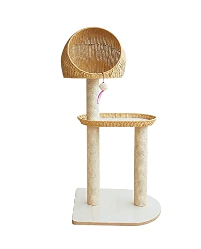 Katzenbaum Kratzbaum Katzenwohnung Katzenturm Katzentürme Kratzbäume Sisal-Katzenkratzbaum Katzensprungplattform Katzenrahmen Katzenstreu katzenkratzbaum (Color : A, Size : 60 * 58 * 126cm) von PIPONS