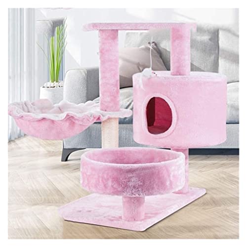 Katzenbaum Kratzbaum Klettergerüst Für Katzen, Katzenstreu, Kratzbaum, Katzenzubehör, Spielzeug, Sisal, Katzenkratzbrett katzenkratzbaum (Color : Pink, Size : 40 * 60 * 75cm) von PIPONS