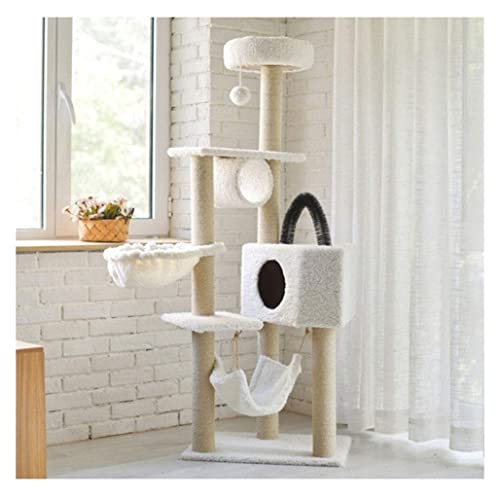 Katzenbaum Kratzbaum Kratzbaum, Sisal-Kratzbaum, Kätzchenmöbel, Plüsch-Eigentumswohnung, Spielhaus Mit Baumelndem Spielzeug, Katzen-Aktivitätszentrum katzenkratzbaum ( Color : White , Size : 60*40*160 Katzenbaum Kratzbaum Kratzbaum, Sisal-Kratzbaum, Kätzchenmöbel, Plüsch-Eigentumswohnung, Spielhaus Mit Baumelndem Spielzeug, Katzen-Aktivitätszentrum katzenkratzbaum ( Color : White , Size : 60*40*160 von PIPONS