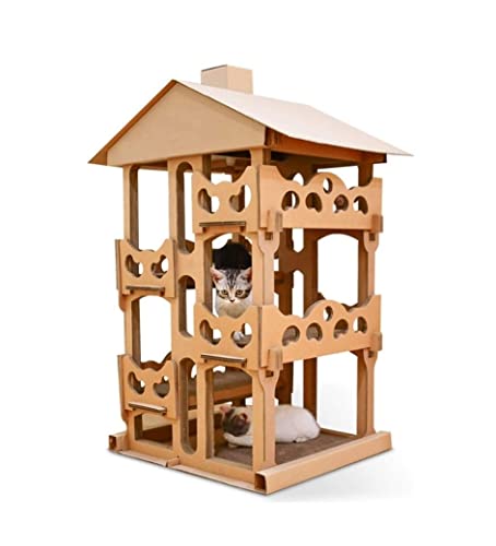 Katzenbaum Kratzbaum Kratzbaum Wellpappe Vierschichtige Katzenvilla Katzenklettergerüst Katzenkratzbrett Haustierkatzenspielzeug Katzenturm Katzennest katzenkratzbaum Katzenbaum Kratzbaum Kratzbaum Wellpappe Vierschichtige Katzenvilla Katzenklettergerüst Katzenkratzbrett Haustierkatzenspielzeug Katzenturm Katzennest katzenkratzbaum von PIPONS