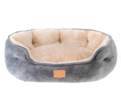 PIPONS Hundebett Katzenhöhlenbett Hundebett Für Mittelgroße Hunde, Eierbox, Hundebett, Abnehmbarer Bezug, Wendbar, Waschbar Haustier-Katzenhaus (Color : B, Size : 66 * 60 * 23cm) von PIPONS